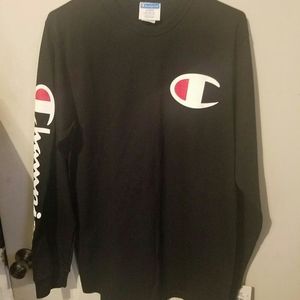 CHAMPION LONG SHIRT BLACK SIZE L